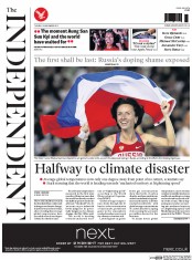 The Independent (UK) Newspaper Front Page for 10 November 2015