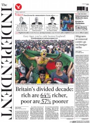 The Independent (UK) Newspaper Front Page for 10 March 2015