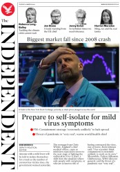 The Independent (UK) Newspaper Front Page for 10 March 2020