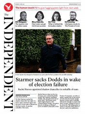 The Independent (UK) Newspaper Front Page for 10 May 2021