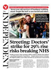 The Independent front page for 10 July 2025