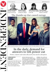 The Independent (UK) Newspaper Front Page for 10 August 2019