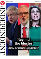 The Independent (UK) Newspaper Front Page for 11 December 2019