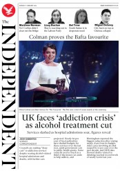 The Independent (UK) Newspaper Front Page for 11 February 2019