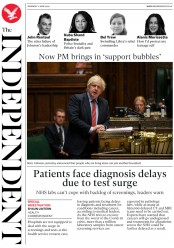 The Independent (UK) Newspaper Front Page for 11 June 2020