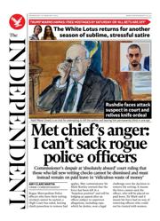 The Independent front page for 12 February 2025