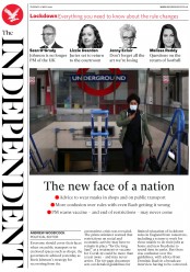 The Independent (UK) Newspaper Front Page for 12 May 2020