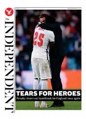 The Independent (UK) Newspaper Front Page for 13 July 2021