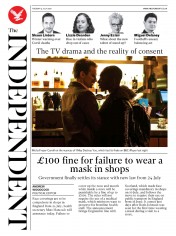 The Independent (UK) Newspaper Front Page for 14 July 2020