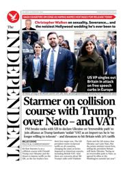 The Independent front page for 15 February 2025