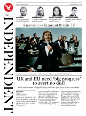 The Independent (UK) Newspaper Front Page for 16 November 2020