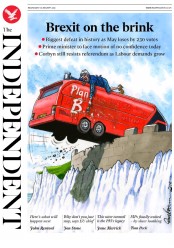 The Independent (UK) Newspaper Front Page for 16 January 2019