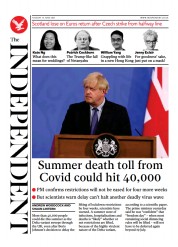 The Independent (UK) Newspaper Front Page for 16 June 2021