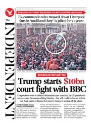 The Independent front page for 17 December 2025