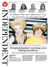 The Independent (UK) Newspaper Front Page for 17 February 2021