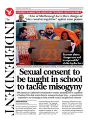 The Independent front page for 18 December 2025
