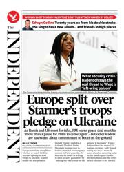 The Independent front page for 18 February 2025