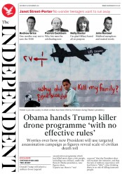 The Independent (UK) Newspaper Front Page for 19 November 2016