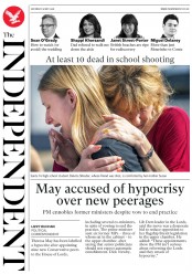 The Independent (UK) Newspaper Front Page for 19 May 2018