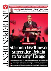 The Independent front page for 1 October 2025