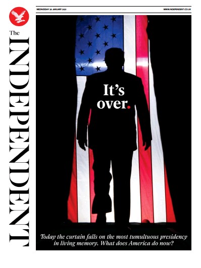 The Independent Newspaper Front Page (UK) for 20 January 2021