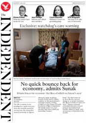 The Independent (UK) Newspaper Front Page for 20 May 2020