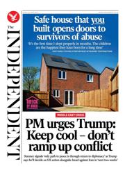The Independent front page for 20 June 2025