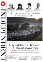 The Independent (UK) Newspaper Front Page for 22 October 2016