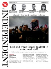 The Independent (UK) Newspaper Front Page for 22 October 2020