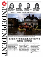 The Independent (UK) Newspaper Front Page for 22 January 2021