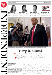 The Independent (UK) Newspaper Front Page for 23 August 2018