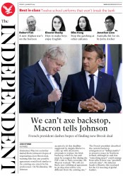 The Independent (UK) Newspaper Front Page for 23 August 2019