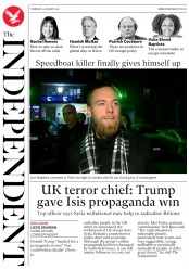 The Independent (UK) Newspaper Front Page for 24 January 2019