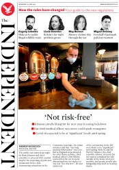 The Independent (UK) Newspaper Front Page for 24 June 2020