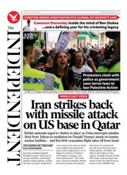 The Independent front page for 24 June 2025