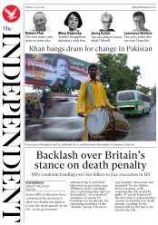 The Independent (UK) Newspaper Front Page for 24 July 2018