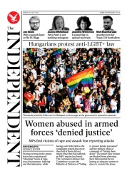 The Independent (UK) Newspaper Front Page for 25 July 2021