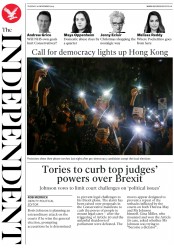 The Independent (UK) Newspaper Front Page for 26 November 2019