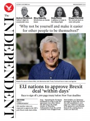 The Independent (UK) Newspaper Front Page for 26 December 2020