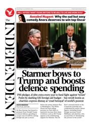 The Independent front page for 26 February 2025