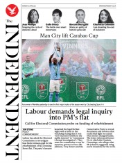 The Independent (UK) Newspaper Front Page for 26 April 2021