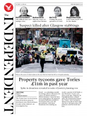 The Independent (UK) Newspaper Front Page for 27 June 2020