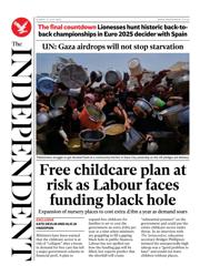 The Independent front page for 27 July 2025