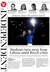 The Independent (UK) Newspaper Front Page for 28 January 2019