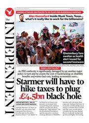 The Independent front page for 28 June 2025