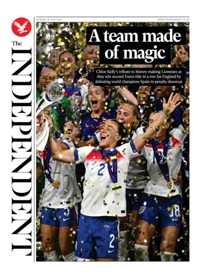 The Independent Newspaper Front Page (UK) for 28 July 2025