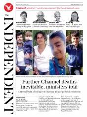 The Independent (UK) Newspaper Front Page for 29 October 2020