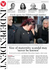 The Independent (UK) Newspaper Front Page for 29 November 2019