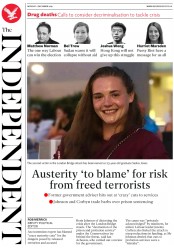 The Independent (UK) Newspaper Front Page for 2 December 2019