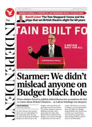 The Independent front page for 2 December 2025